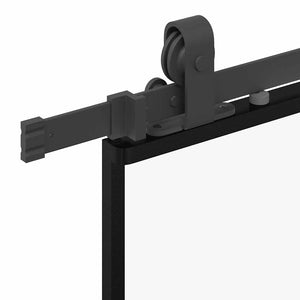 Σετ συρόμενης πόρτας με υλικό μαύρο 102,5x205 cm