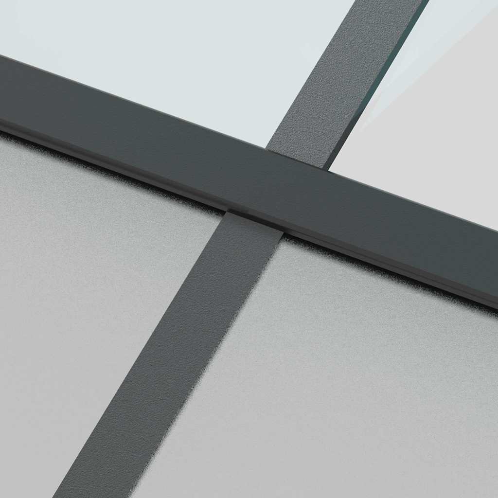 Συρόμενη πόρτα με σετ υλικού Μαύρο 76x205 cm γυαλί μετριασμένο - Pakobazaar