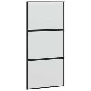 Σετ συρόμενης πόρτας με υλικό μαύρο 102,5x205 cm