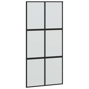 Σετ συρόμενης πόρτας με υλικό μαύρο 102,5x205 cm - Pakobazaar