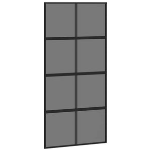 Σετ συρόμενης πόρτας με υλικό μαύρο 102,5x205 cm - Pakobazaar