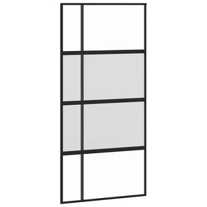 Σετ συρόμενης πόρτας με υλικό μαύρο 102,5x205 cm