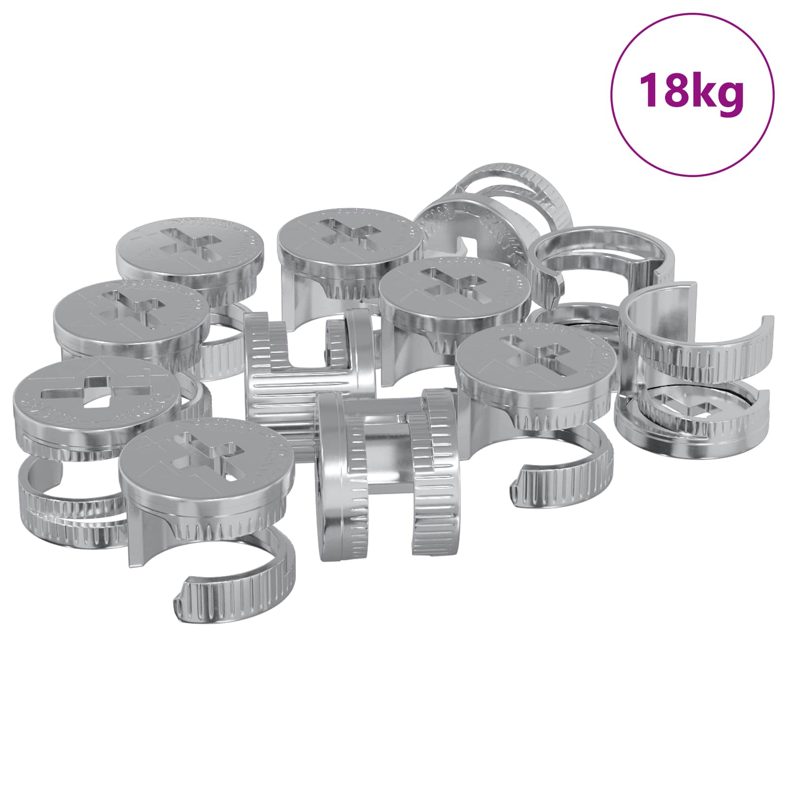Καμπανούχες βίδες 8372 pcs Ασημί Μέταλλο - Pakobazaar