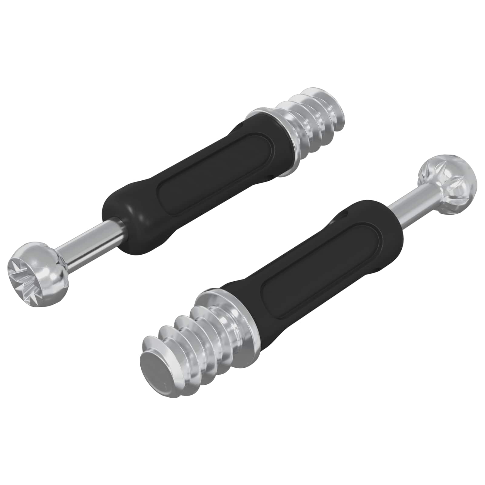 Βίδα Κλειδαριάς 2 pcs Ασημί και Μαύρο M6 x 40 χιλ Μέταλλο - Pakobazaar