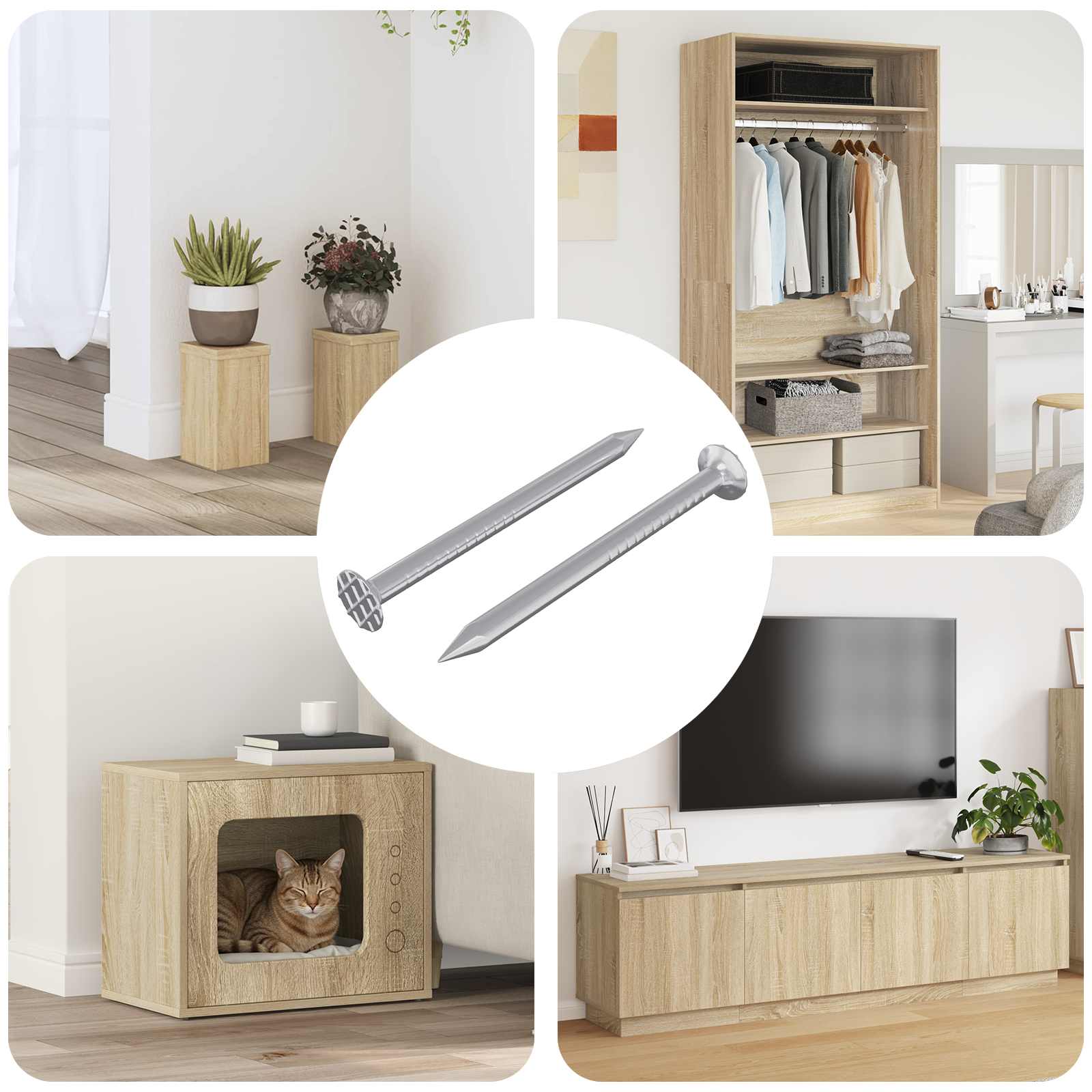 Βίδες Επιβεβαίωσης 2 pcs Ασημί Ø5 x 40 mm Μέταλλο