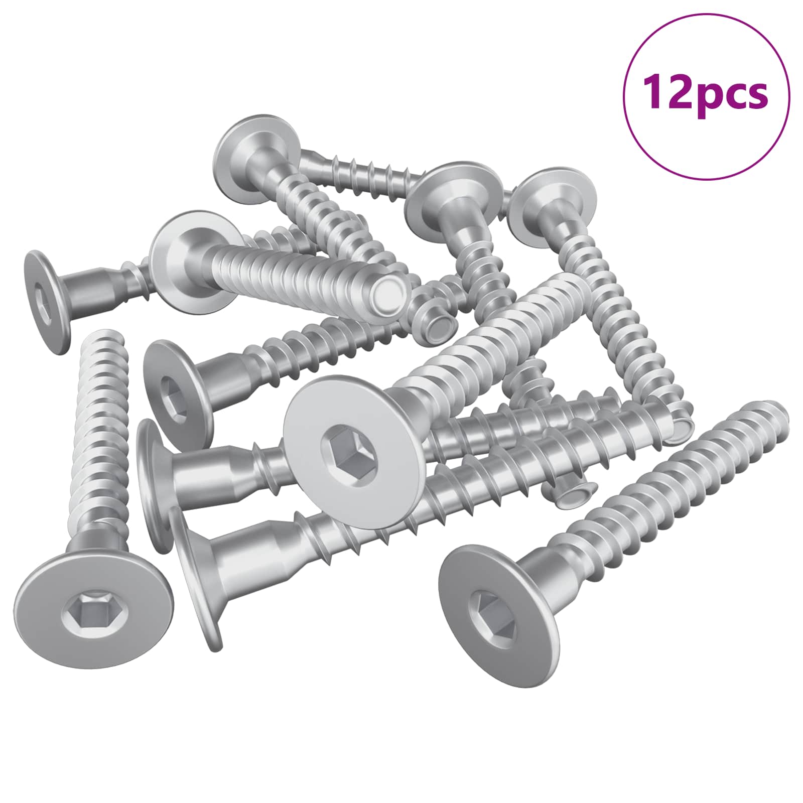 Βίδες Επιβεβαίωσης 12 pcs Ασημί Ø5 x 40 mm Μέταλλο - Pakobazaar