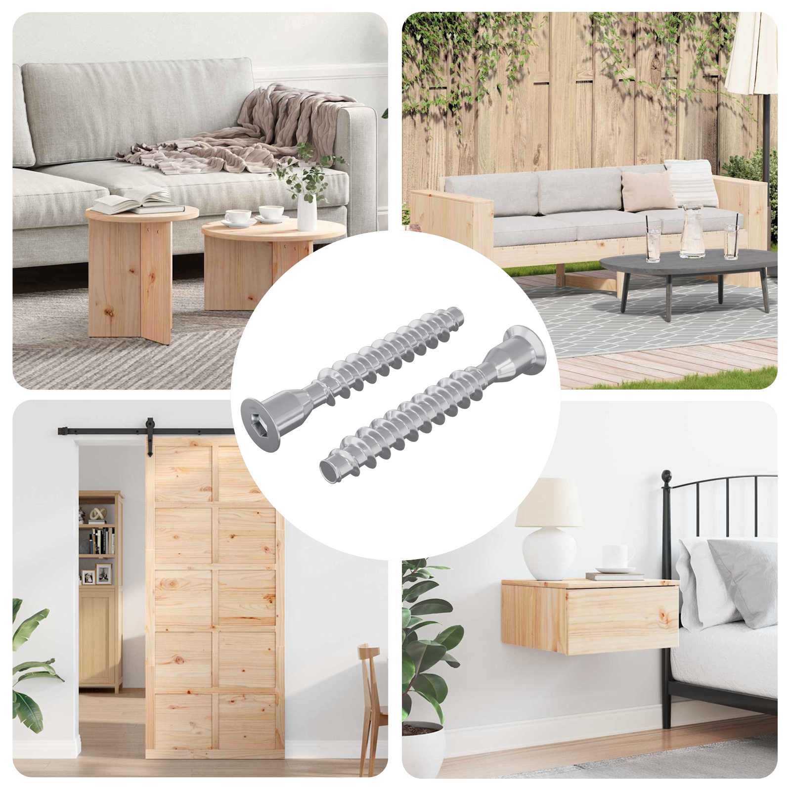 Βίδες Επιβεβαίωσης 2 pcs Ασημί Ø7 x 50 χιλ Μέταλλο - Pakobazaar