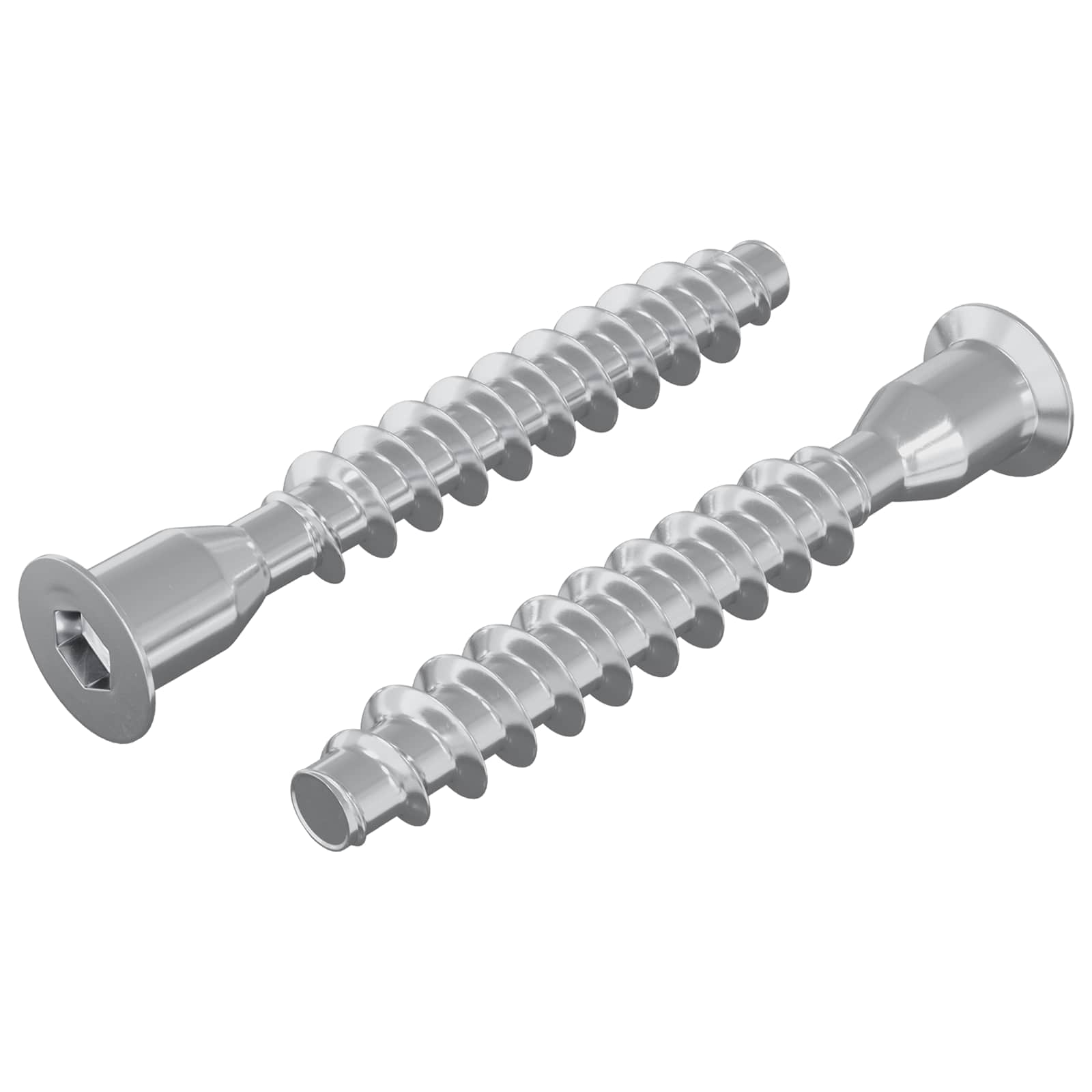Βίδες Επιβεβαίωσης 2 pcs Ασημί Ø7 x 50 χιλ Μέταλλο - Pakobazaar