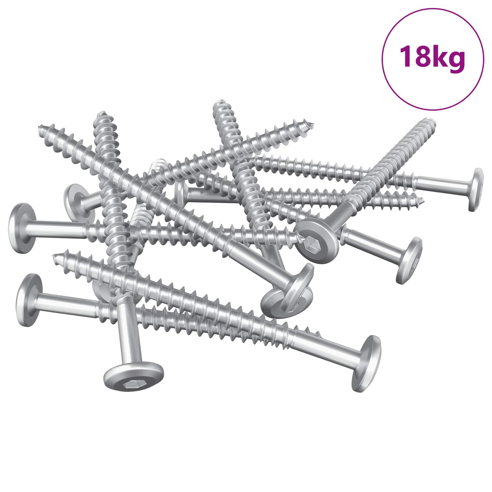 Ξυλοβίδες 1900 pcs Ασημί Ατσάλι
