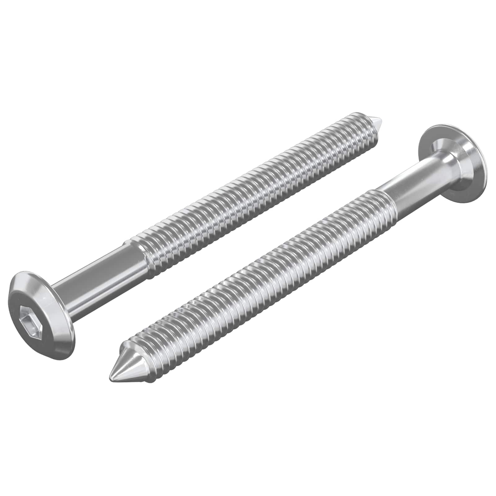 Βίδες επίπλων 2 pcs Ασημί M6 x 60 χιλ. Ατσάλι - Pakobazaar