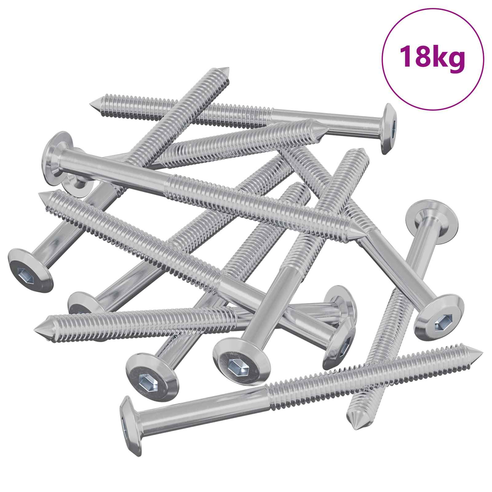 Βίδες επίπλων 1200 pcs Ασημί Ατσάλι - Pakobazaar
