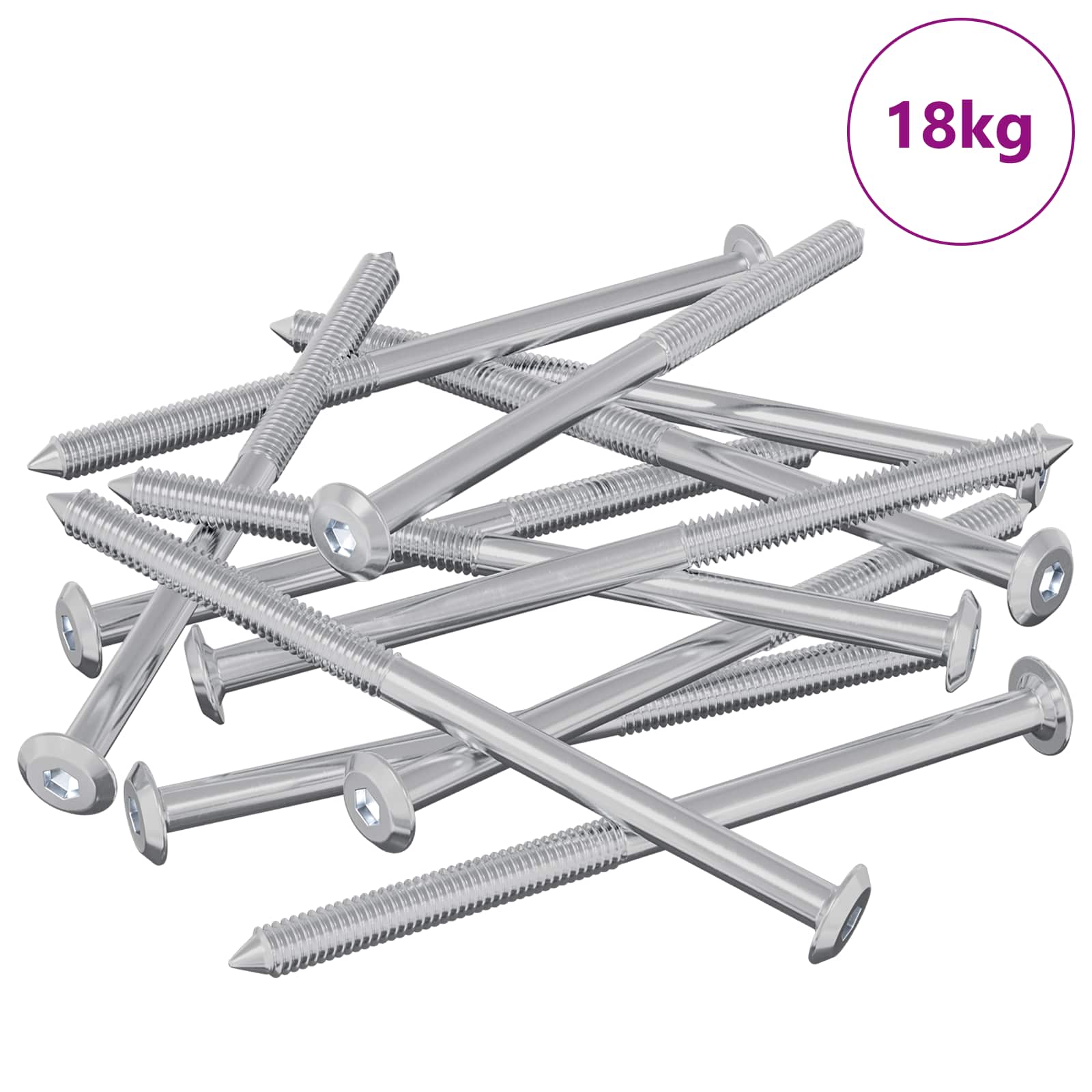 Βίδες επίπλων 1000 pcs Ασημί Ατσάλι - Pakobazaar