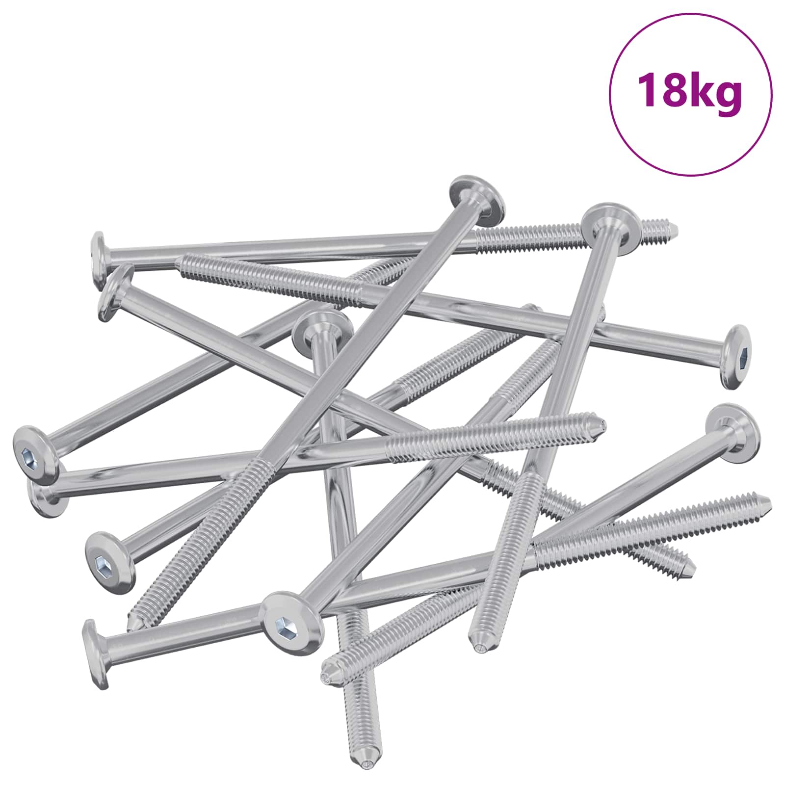 Βίδες επίπλων 800 pcs Ασημί Ατσάλι - Pakobazaar