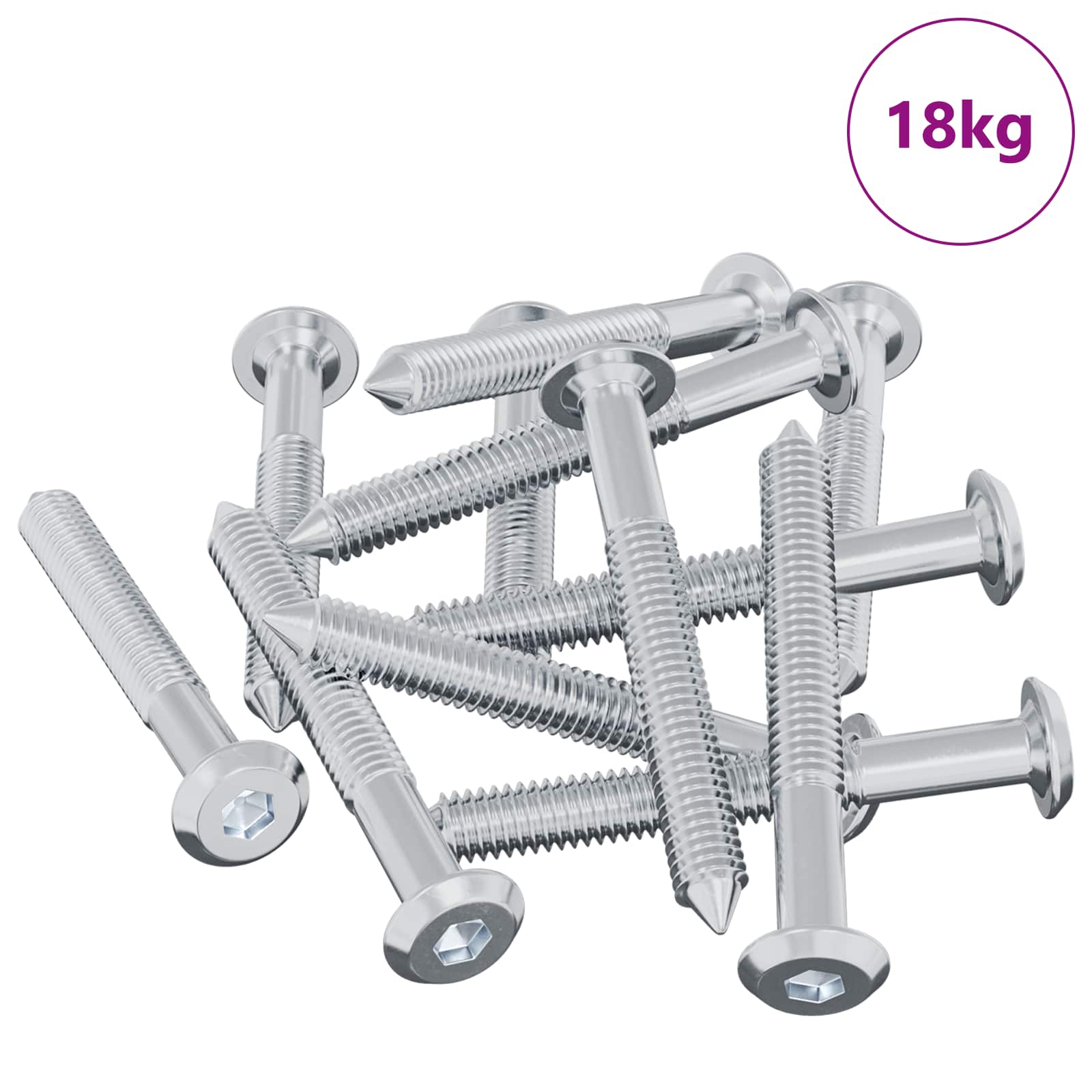 Βίδα 1800 pcs Ασημί M6 x 50 mm Ατσάλι