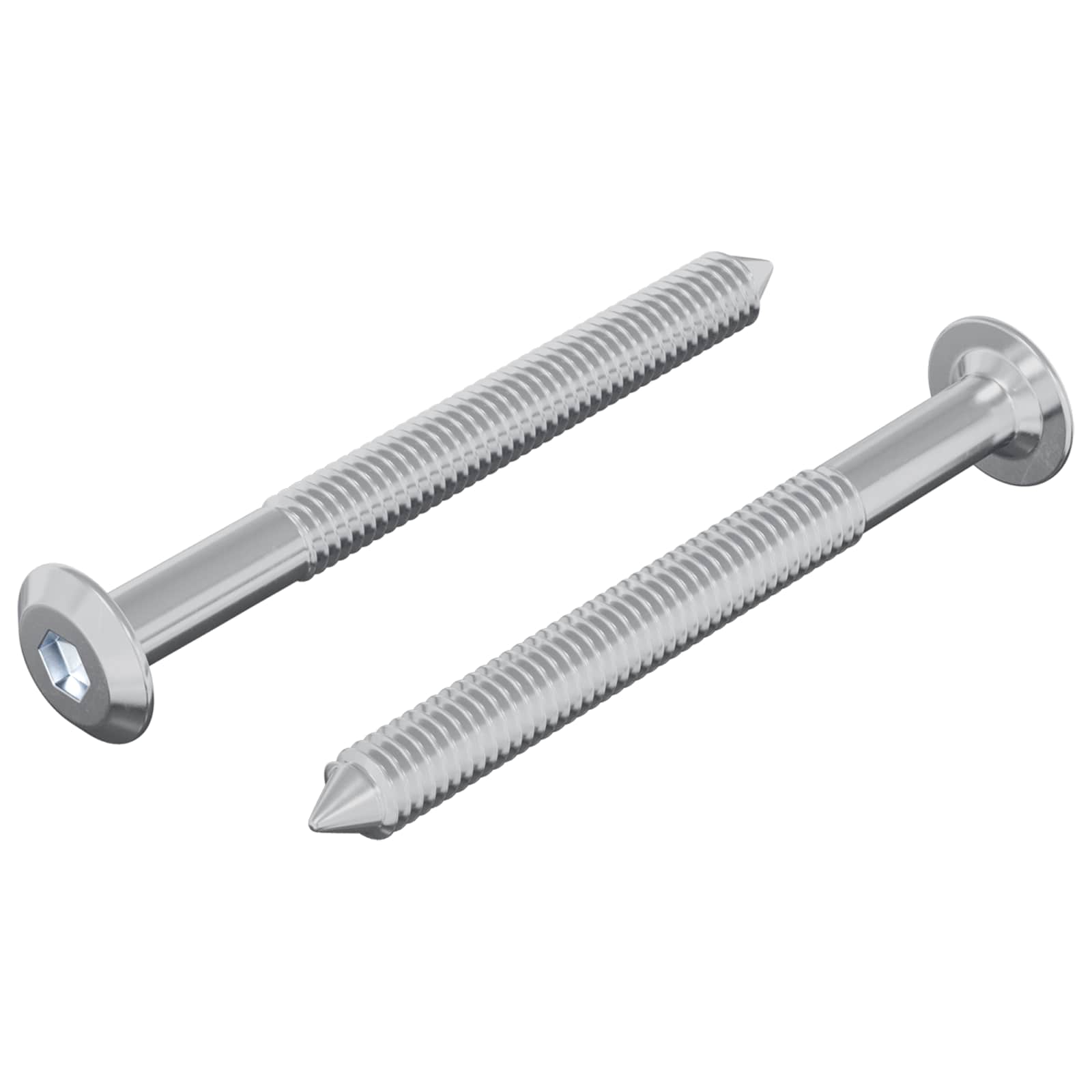 Βίδα 2 pcs Ασημί M6 x 60 χιλ. Ατσάλι - Pakobazaar
