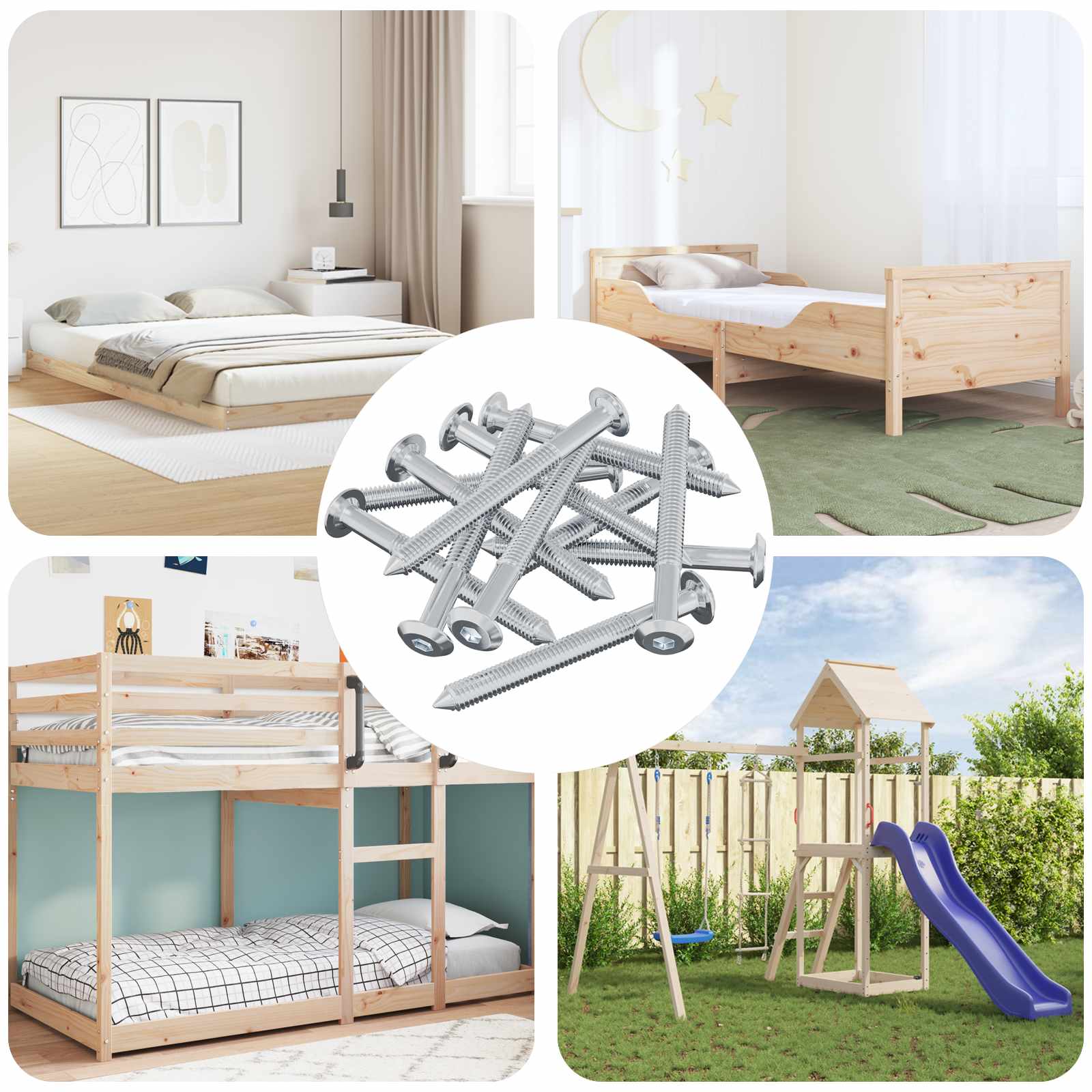 Βίδα 12 pcs Ασημί M6 x 60 χιλ. Ατσάλι