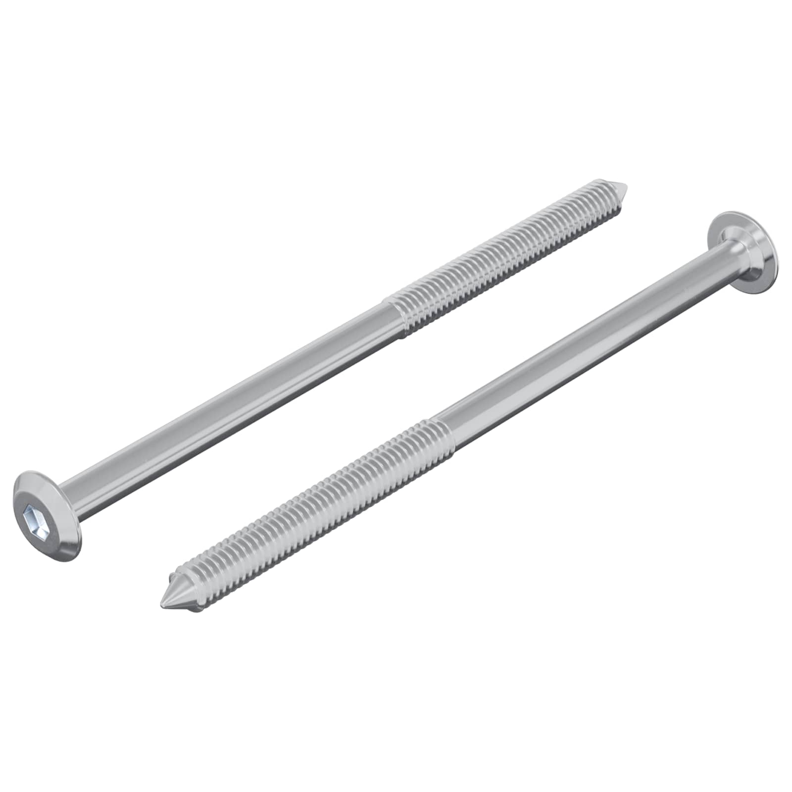 Βίδα 2 pcs Ασημί M6 x 100 χιλ. Ατσάλι