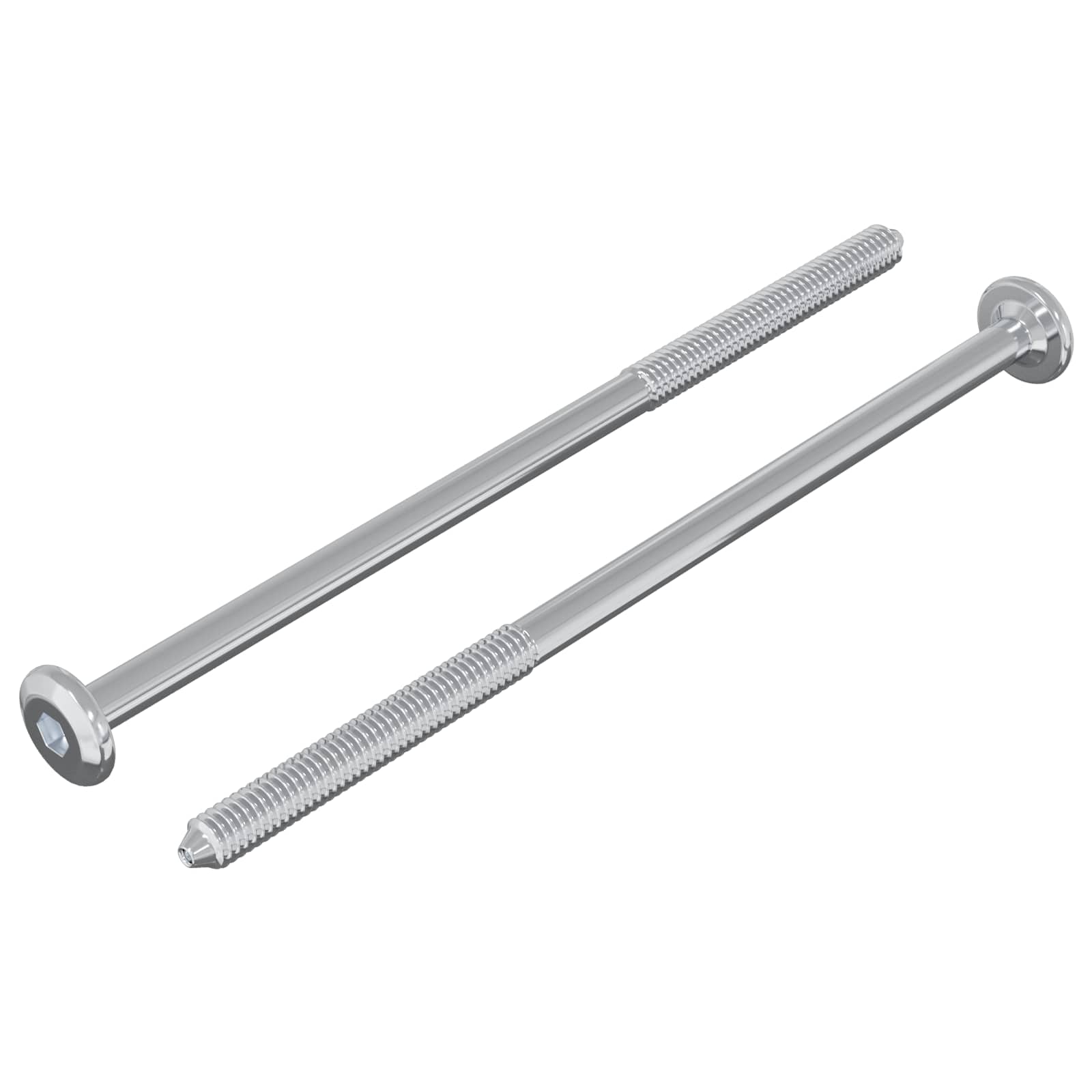 Βίδα 2 pcs Ασημί M6 x 120 mm Ατσάλι