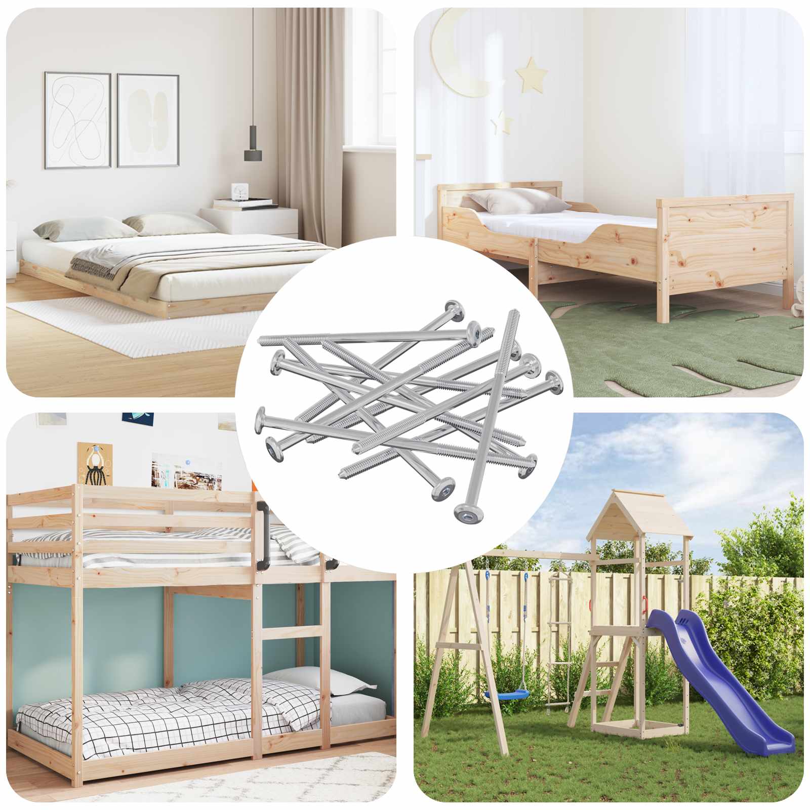 Βίδα 800 pcs Ασημί M6 x 120 mm Ατσάλι