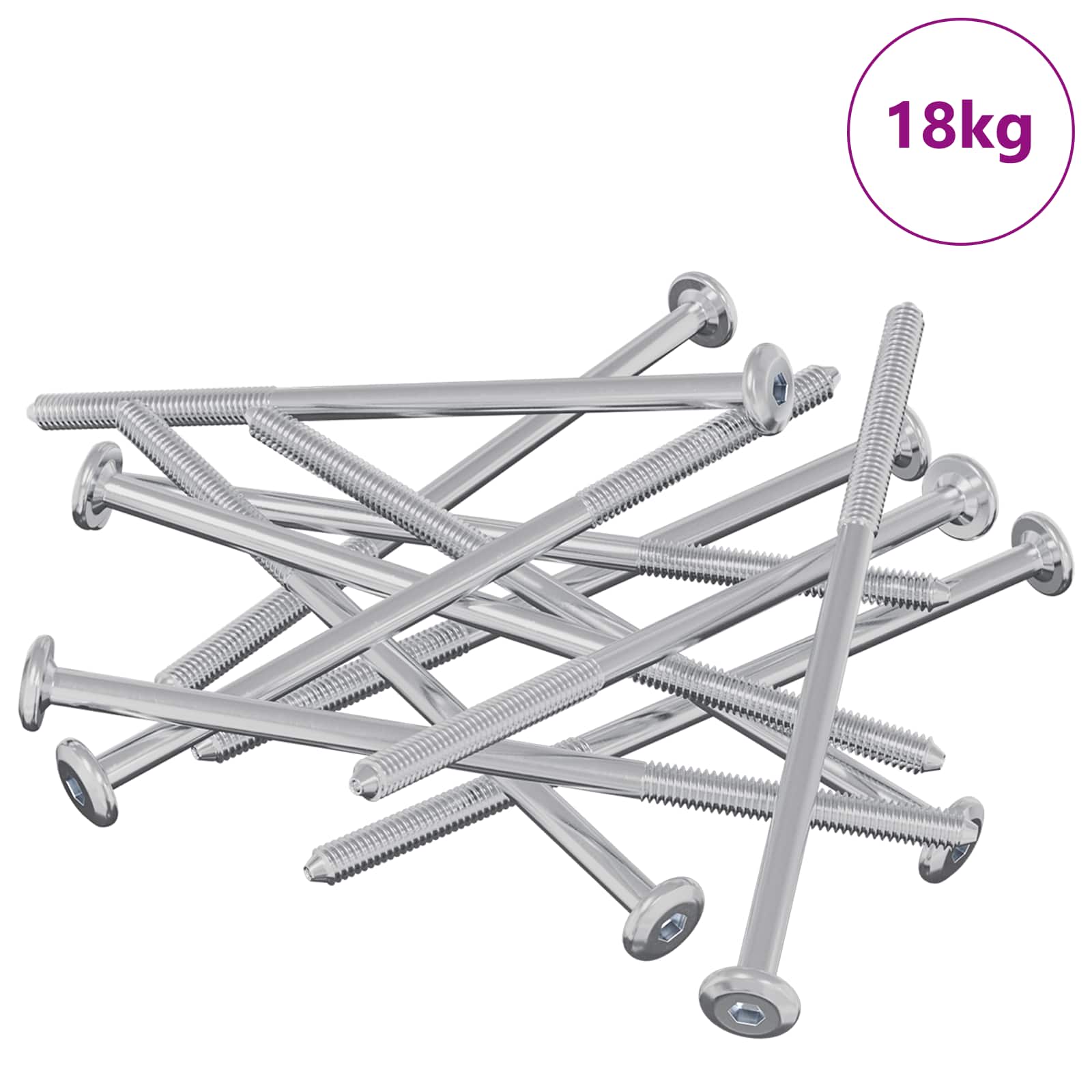 Βίδα 800 pcs Ασημί M6 x 120 mm Ατσάλι