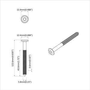 Βίδα 800 τμχ. Ασημί M6 x 120 mm Ατσάλι