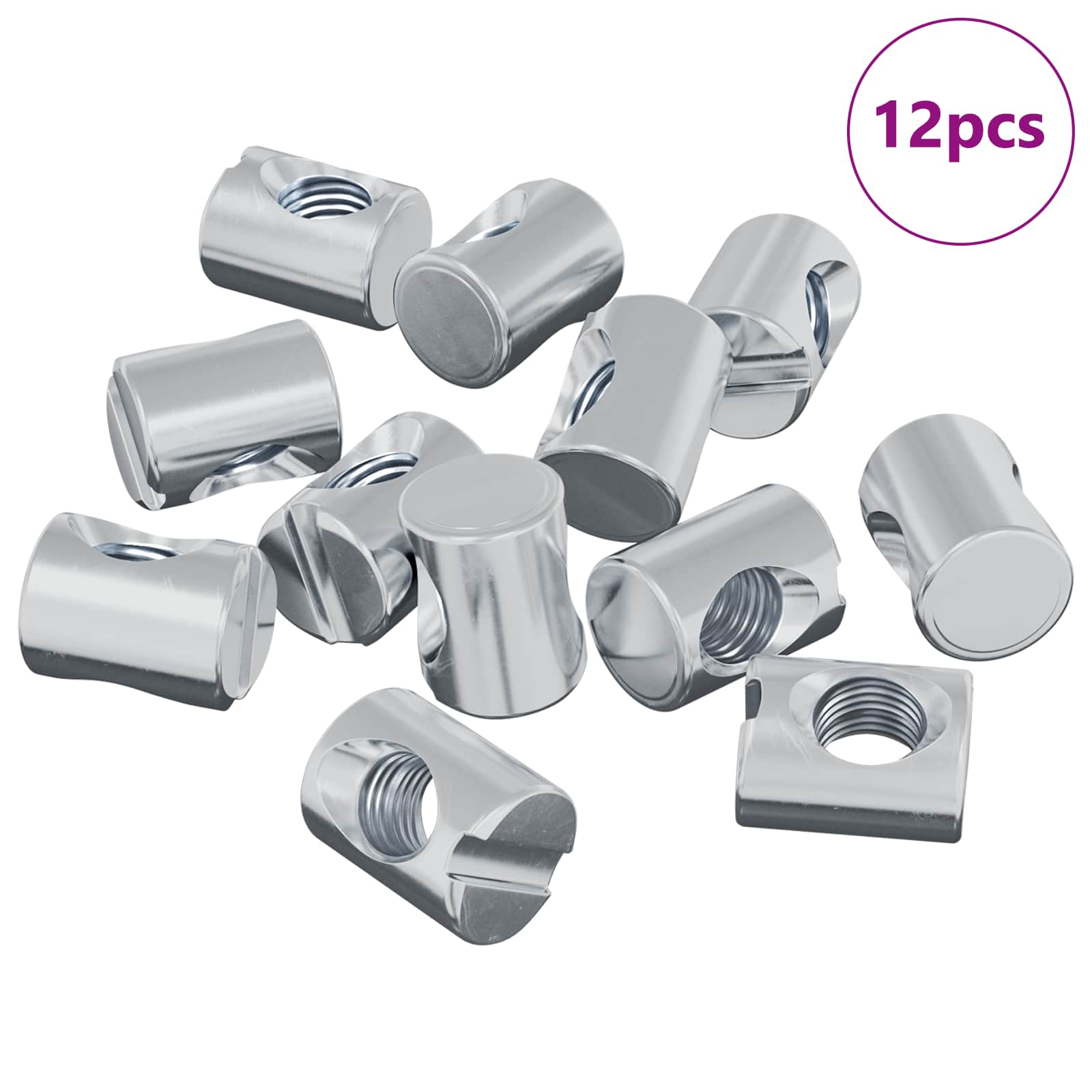 Βίδες κουμπώματος 12 τεμ. Ασημί M6 x 13 mm Μέταλλο - Pakobazaar