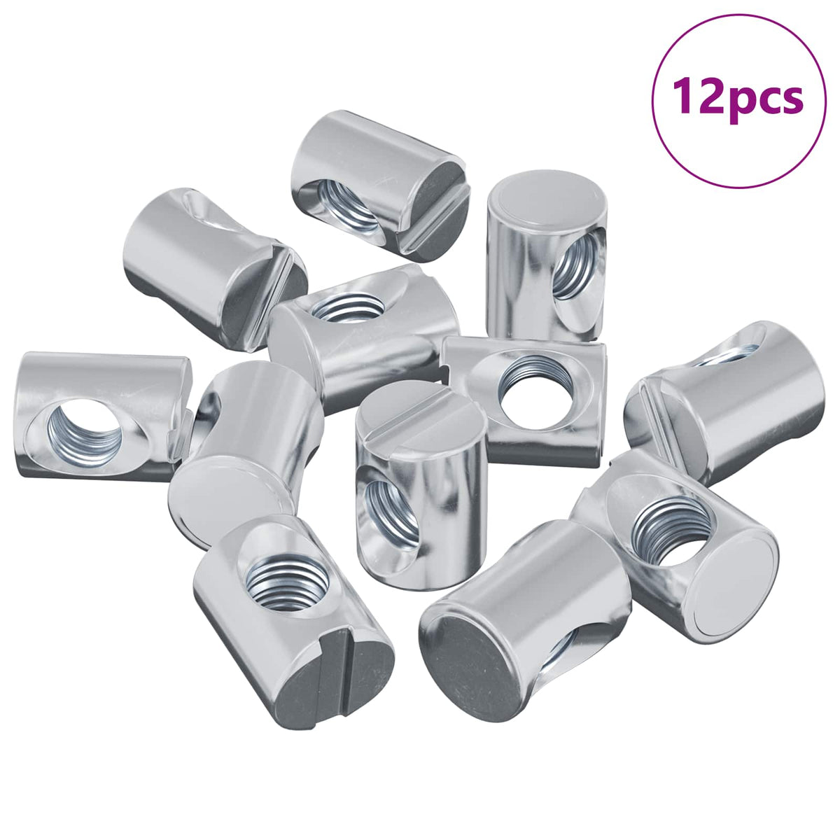 Καρύδι Βαρελιού 12 τεμ. Ασημί M6 x 13 mm Σίδερο