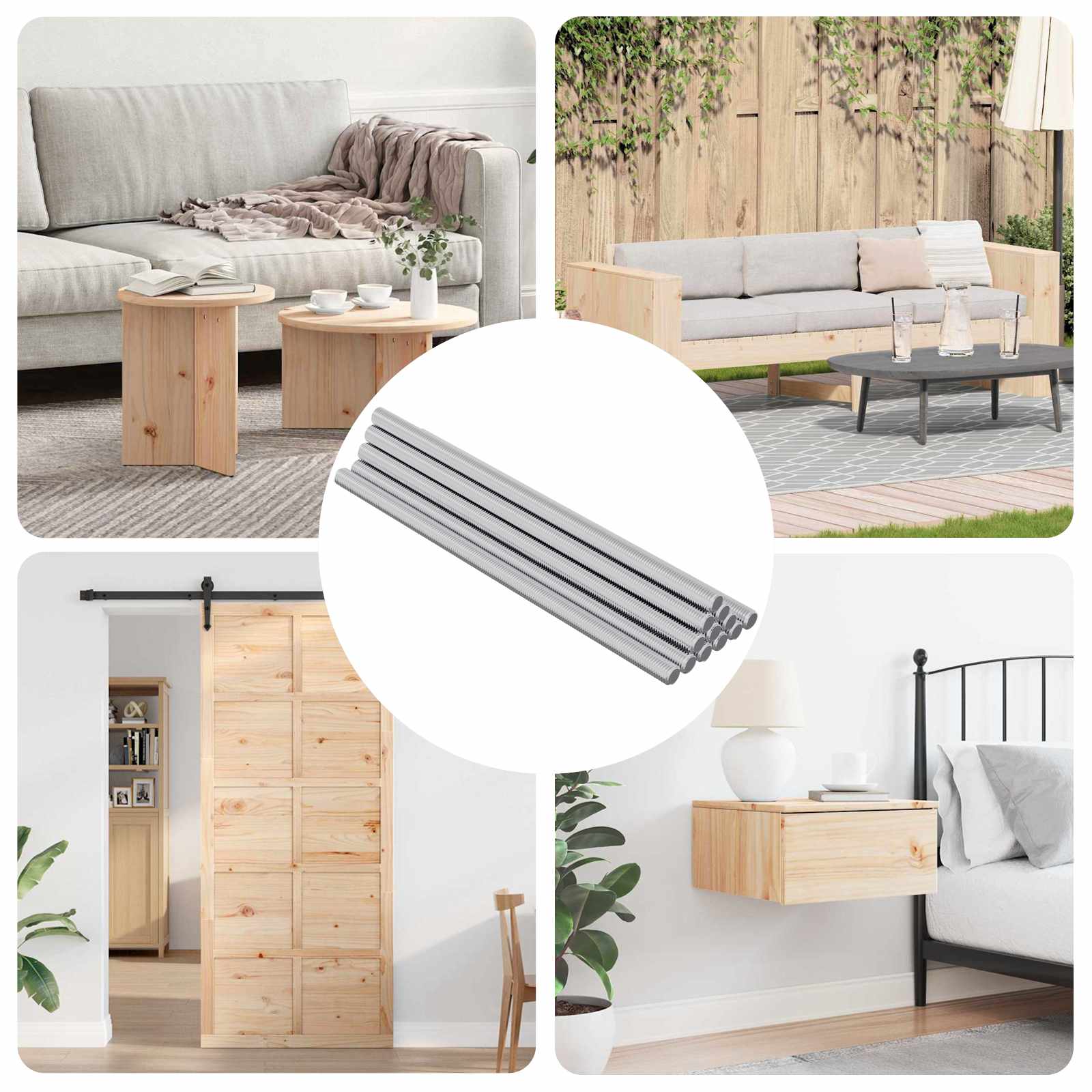 Ράβδος Με Σπείρωμα 800 pcs Ασημί Ατσάλι