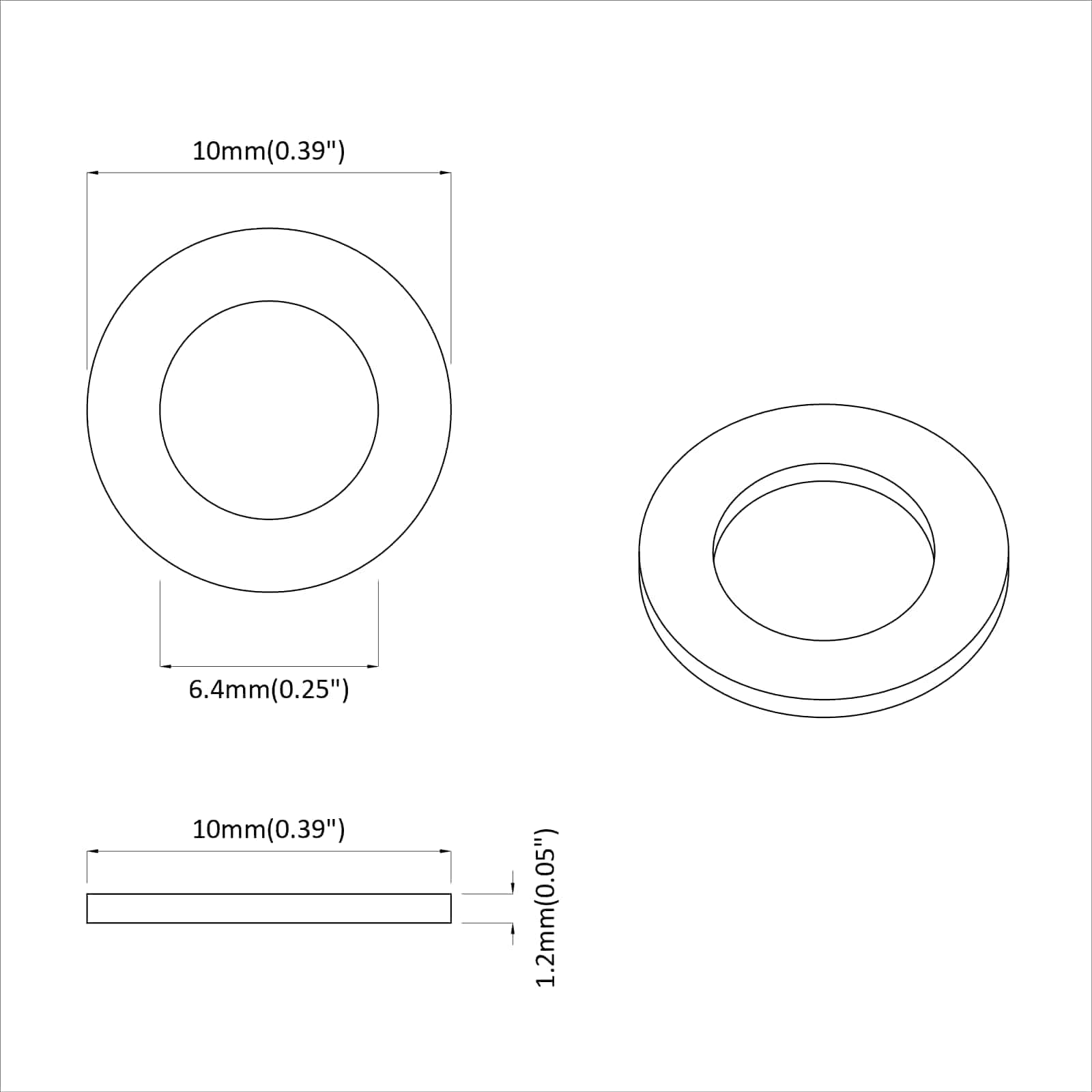 Βίδες 2 pcs Ασημί 10 x 10 x 1,2 χιλ Ατσάλι - Pakobazaar