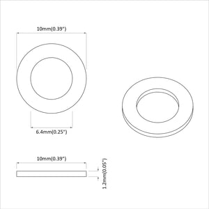 Βίδες 2 pcs Ασημί 10 x 10 x 1,2 χιλ Ατσάλι - Pakobazaar