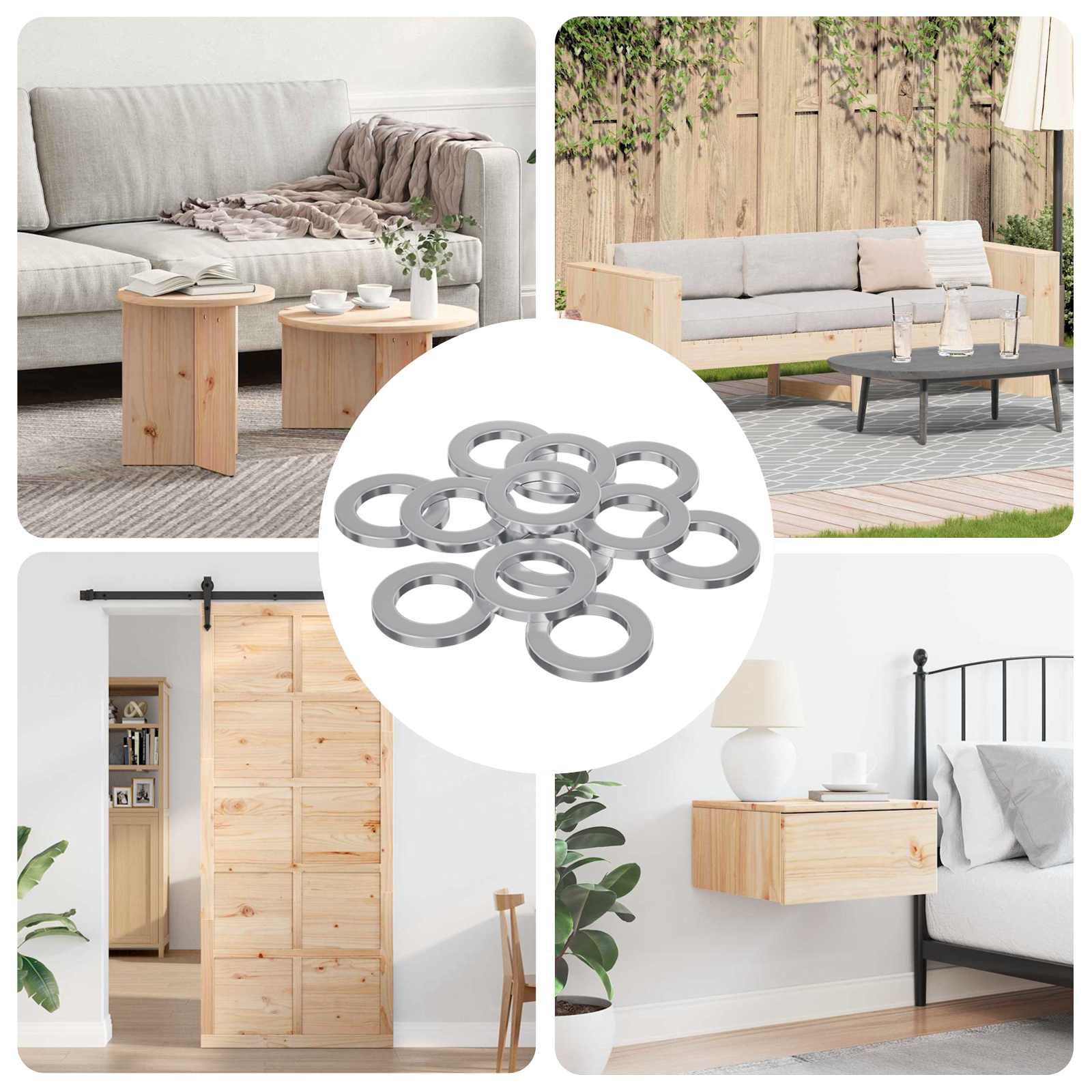 Βίδες 12 pcs Ασημί 10 x 10 x 1,2 χιλ Σίδερο - Pakobazaar