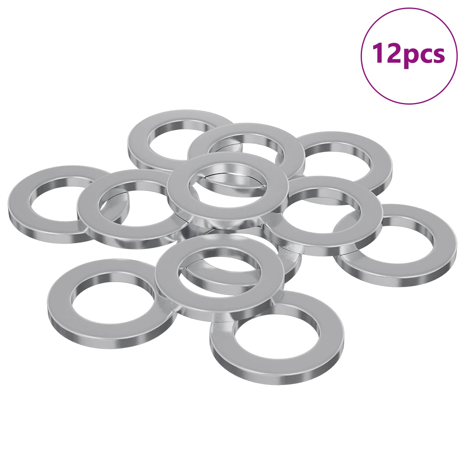 Βίδες 12 pcs Ασημί 10 x 10 x 1,2 χιλ Σίδερο - Pakobazaar