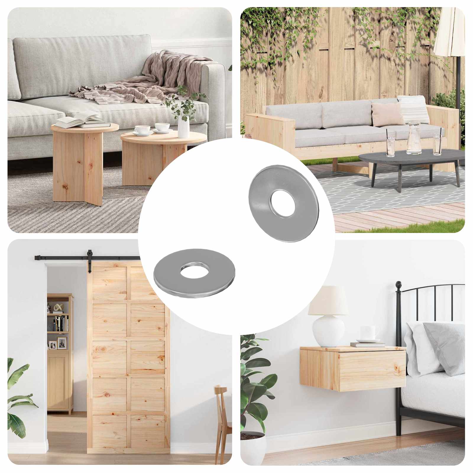 Βίδες 2 pcs Ασημί 18 x 18 x 1,2 χιλ Σίδερο - Pakobazaar