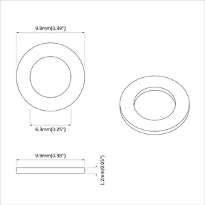 Βίδες 2 τμχ. Ασημί 10 x 10 x 0,8 χιλ Σίδερο