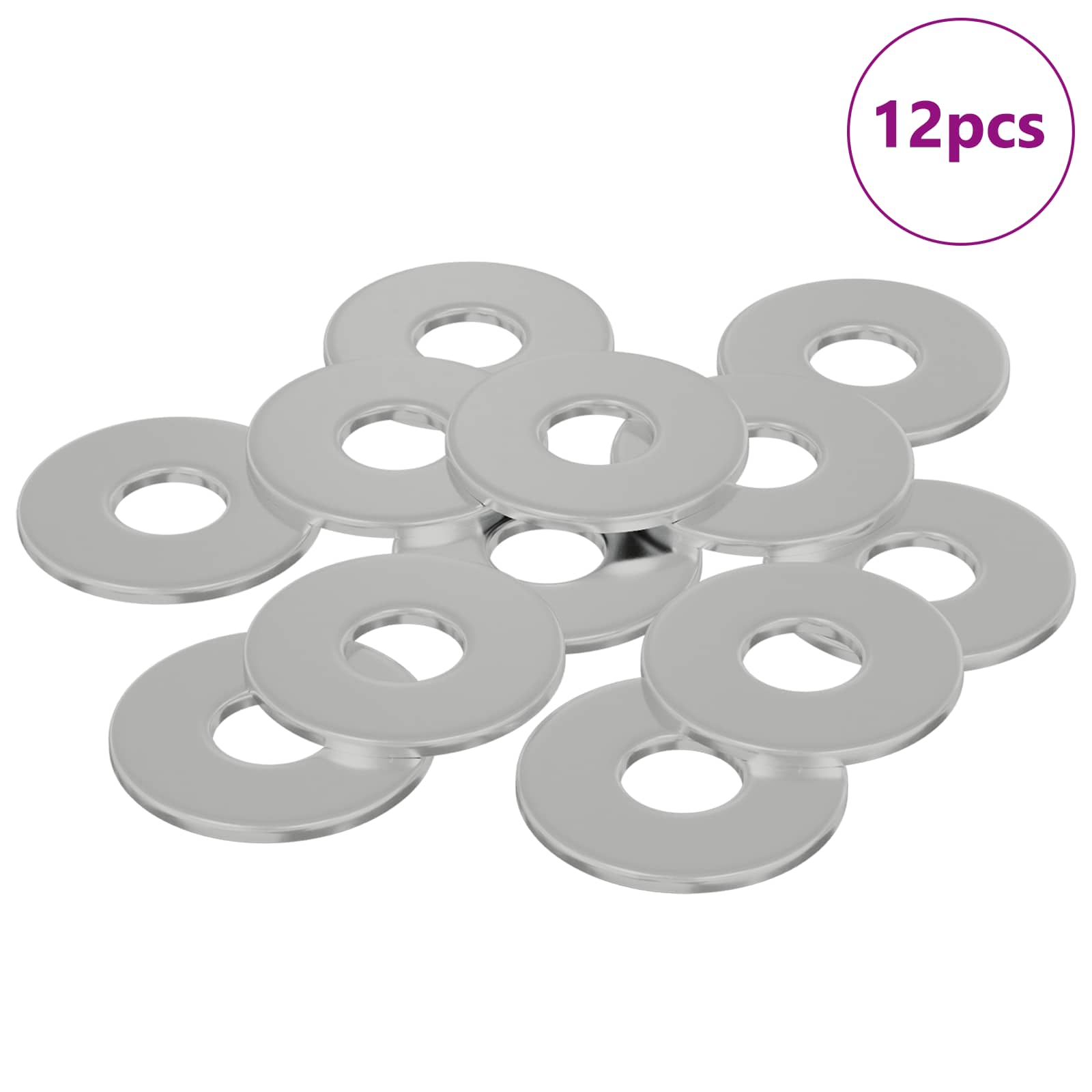Βίδες 12 pcs Ασημί 12 x 12 x 1,2 χιλ Σίδερο