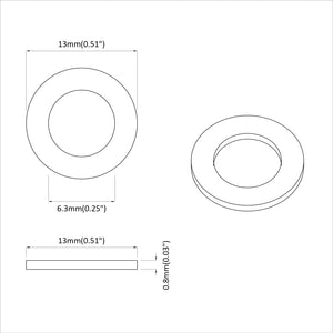 Βίδες 12 τμχ. Ασημί 12 x 12 x 1,2 χιλ Σίδερο