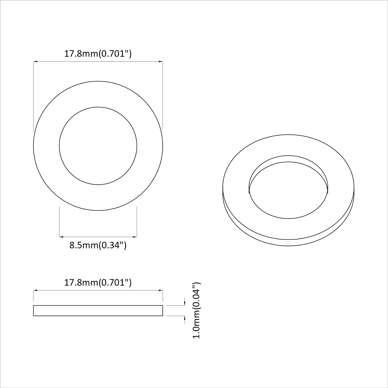 Βίδες 2 pcs Ασημί 16 x 16 x 1,5 εκ Σίδερο