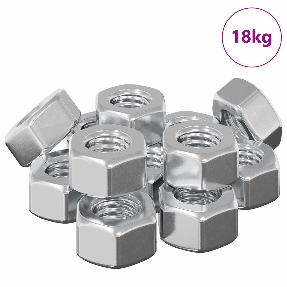 Εξάγωνο Καρύδι Βελανιδιάς 3913 pcs Ασημί Μέταλλο - Pakobazaar