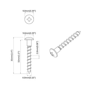 Βίδα 12 τεμ. Ασημί 9,8 x 35 mm Σίδερο