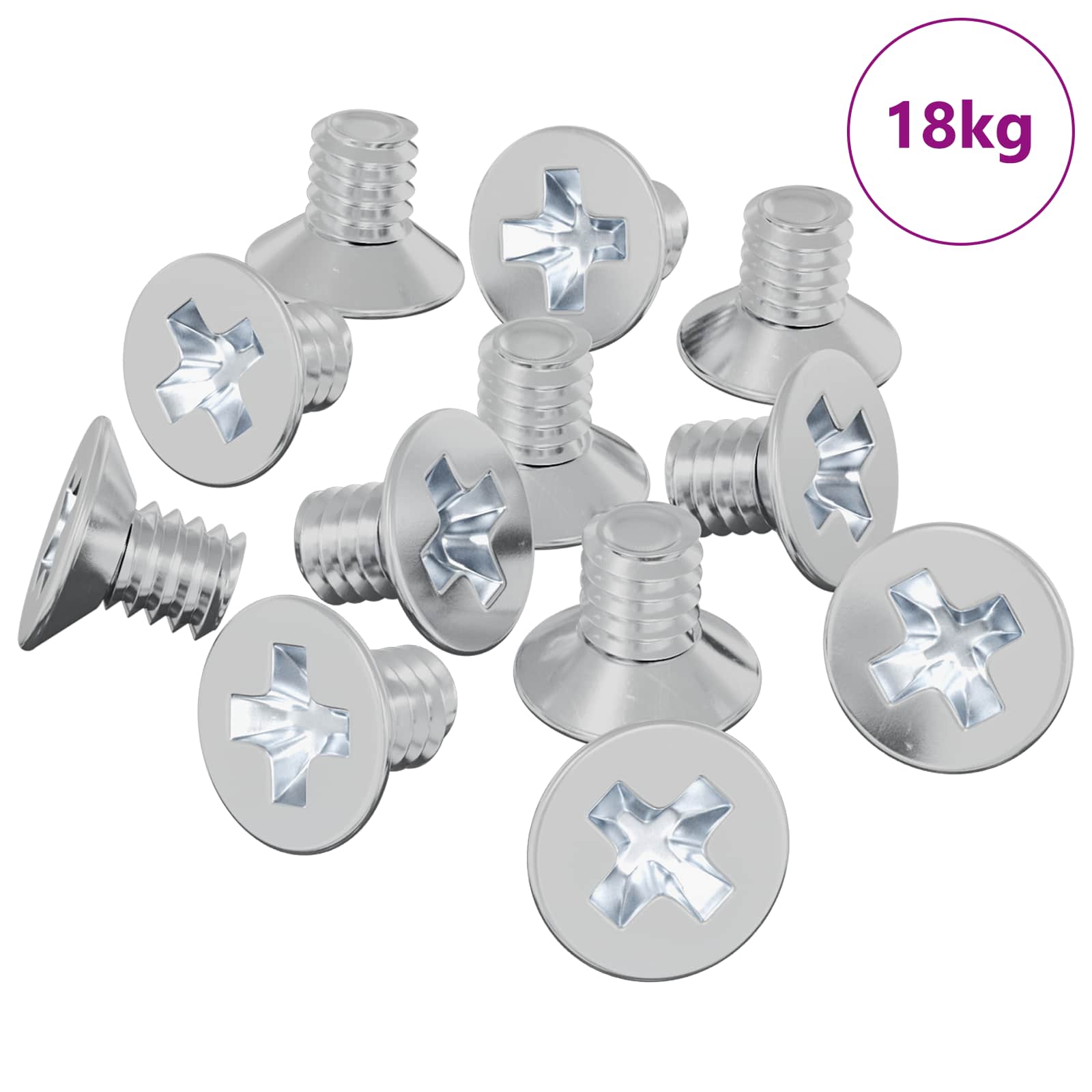 Βίδες με Σκούρο Κεφάλι 32727 pcs Ασημί Σίδερο - Pakobazaar