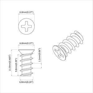 Βίδα 2 τεμ. Ασημί M6 x 12 mm Σίδερο