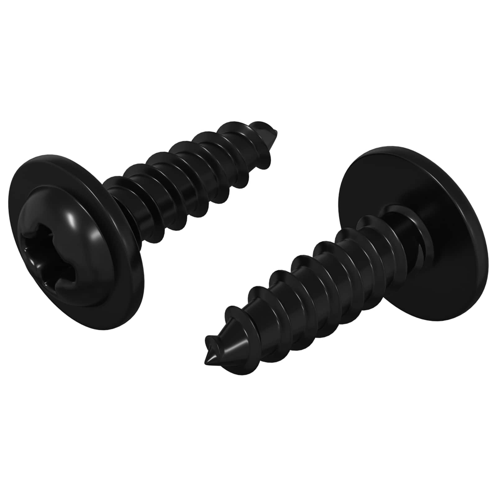 Βίδα Αυτο-τρυπητή 2 pcs Μαύρο 3,5 x 12 mm Σίδερο