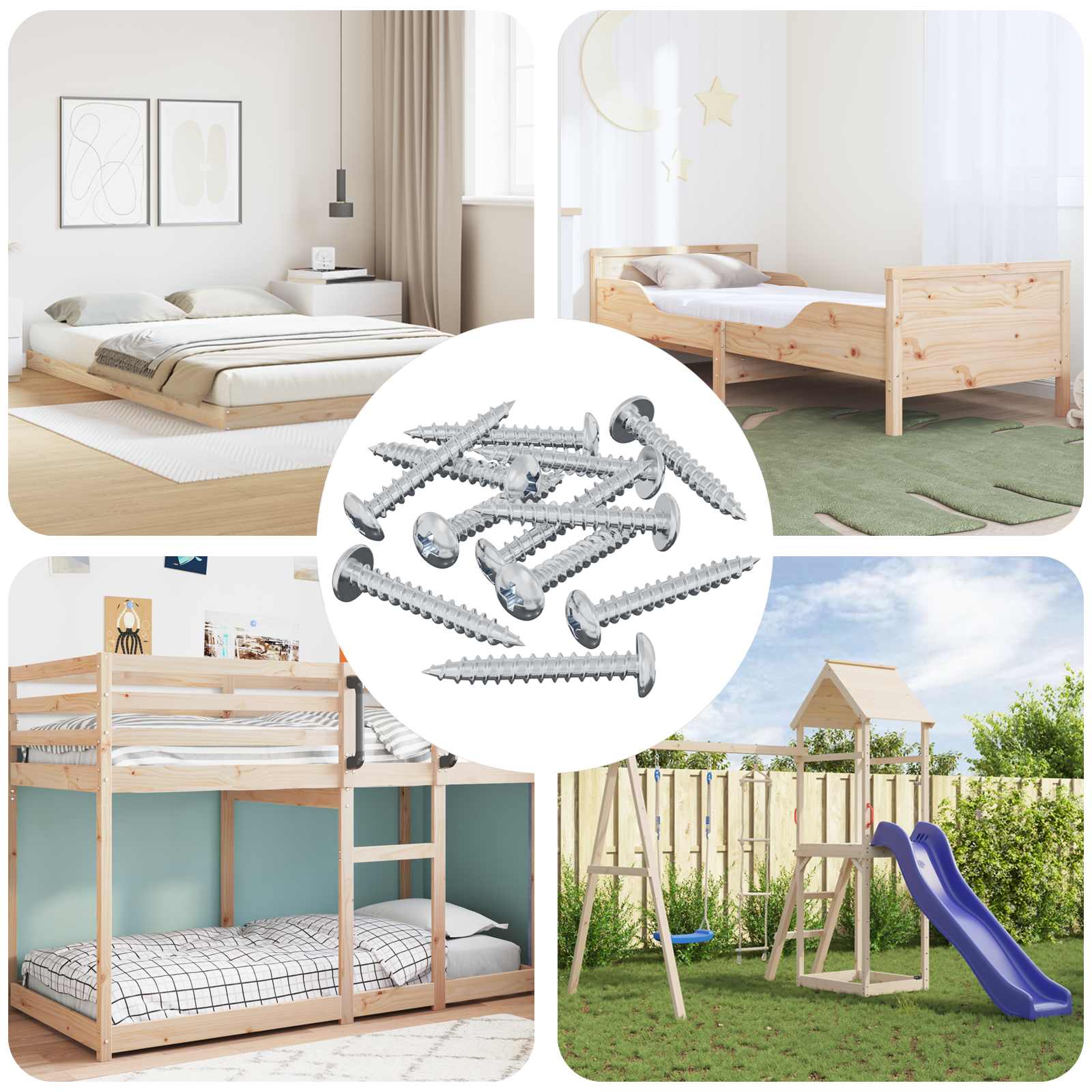 Ξυλοβίδα 8182 pcs Ασημί M4 x 28 mm Σίδερο - Pakobazaar