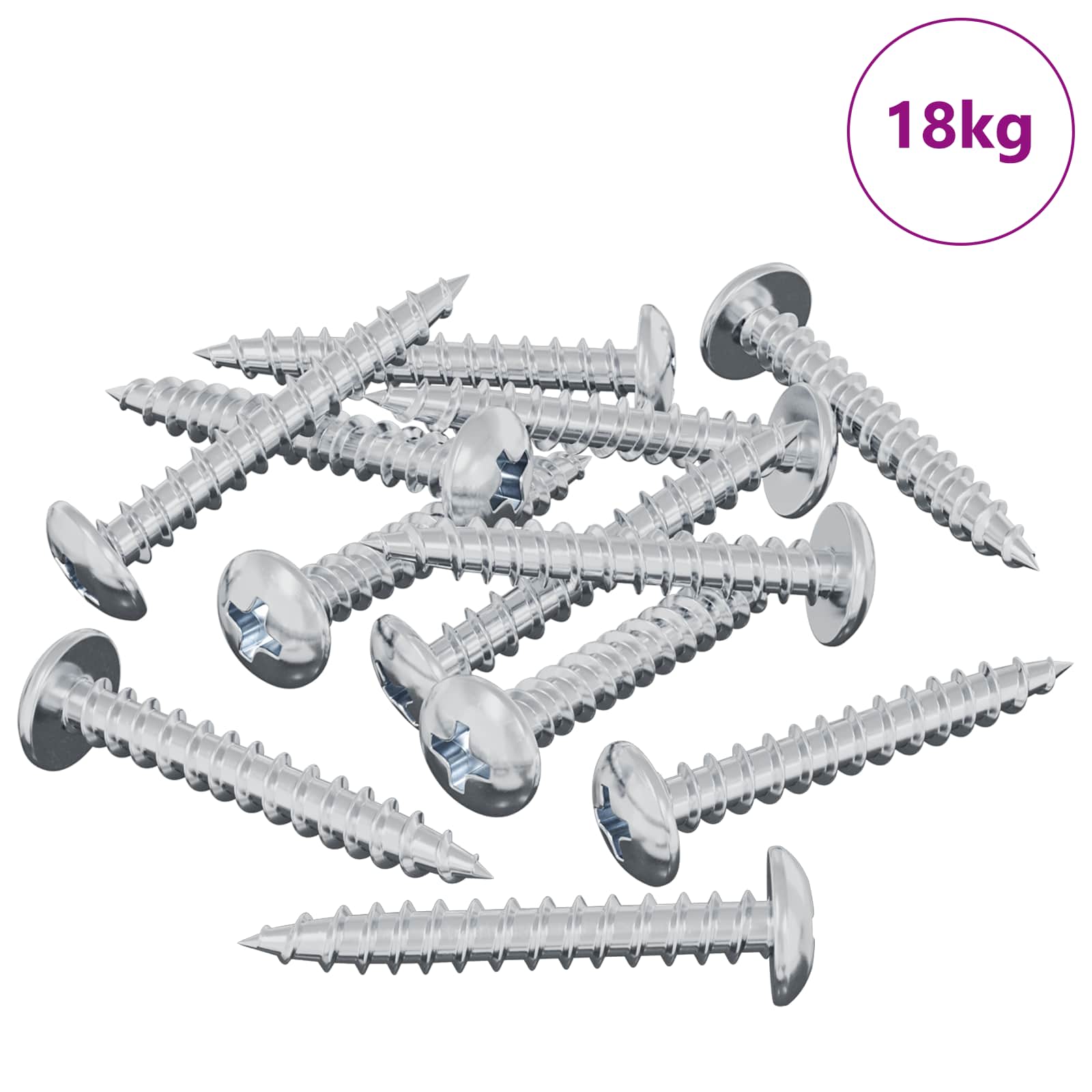 Ξυλοβίδα 8182 pcs Ασημί M4 x 28 mm Σίδερο - Pakobazaar