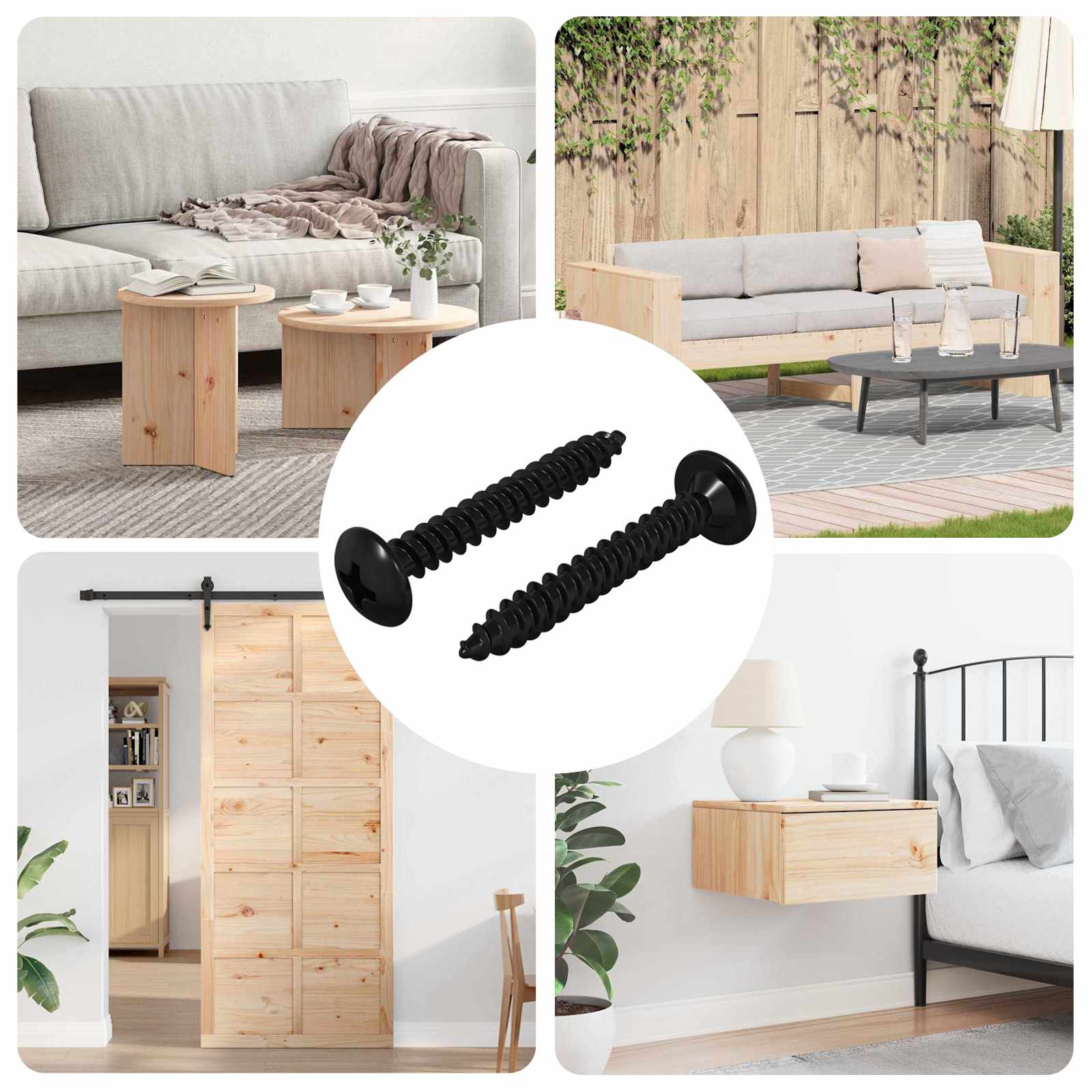 Καρφί Χτυπήματος 2 pcs Μαύρο M4 x 28 mm Ατσάλι