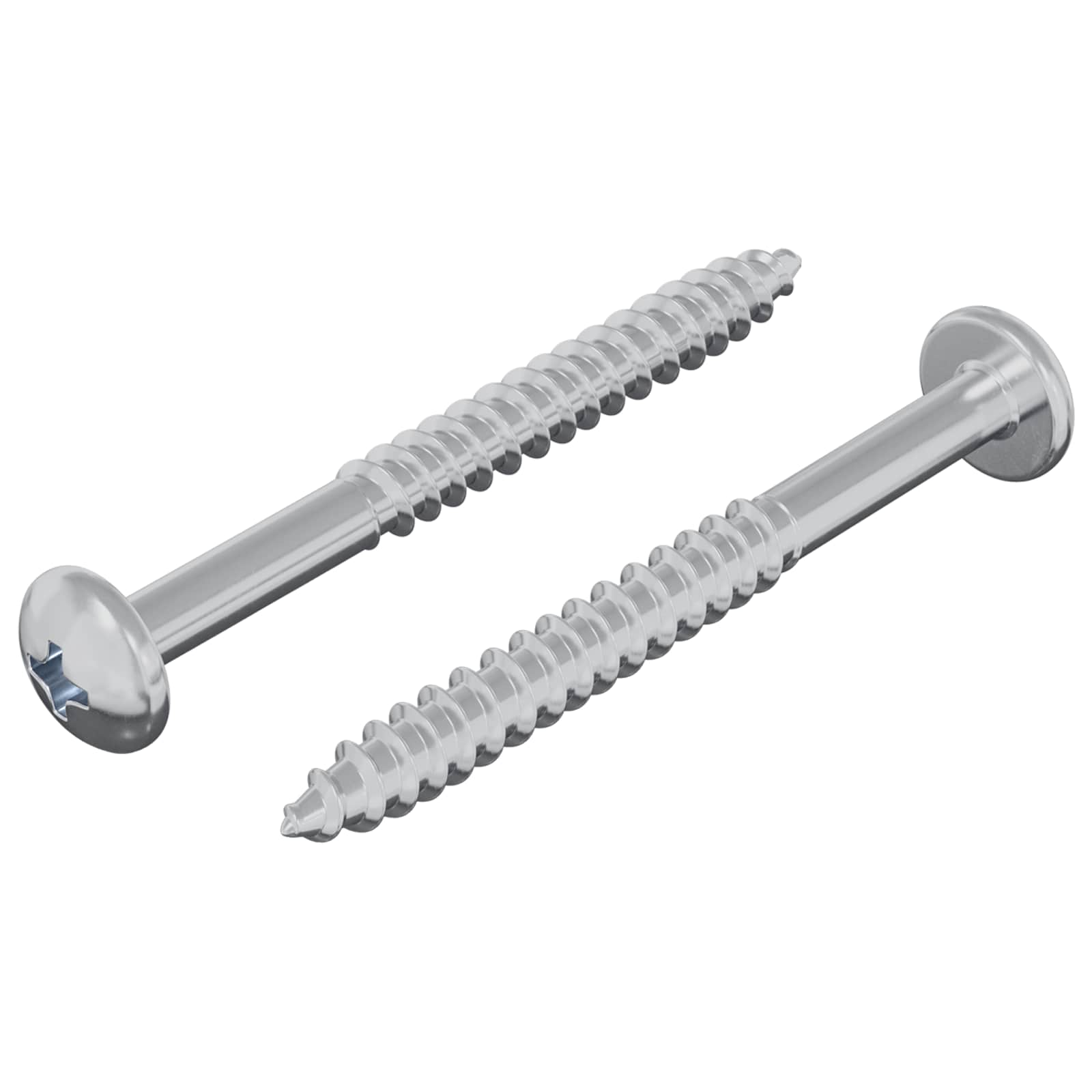 Ξυλοβίδα 2 pcs Ασημί 9,8 x 53 mm Ατσάλι