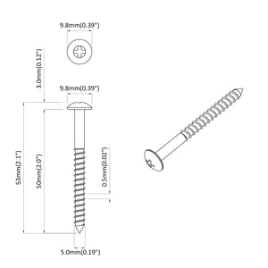 Ξυλοβίδα 12 τεμ. Ασημί 9,8 x 53 mm Ατσάλι