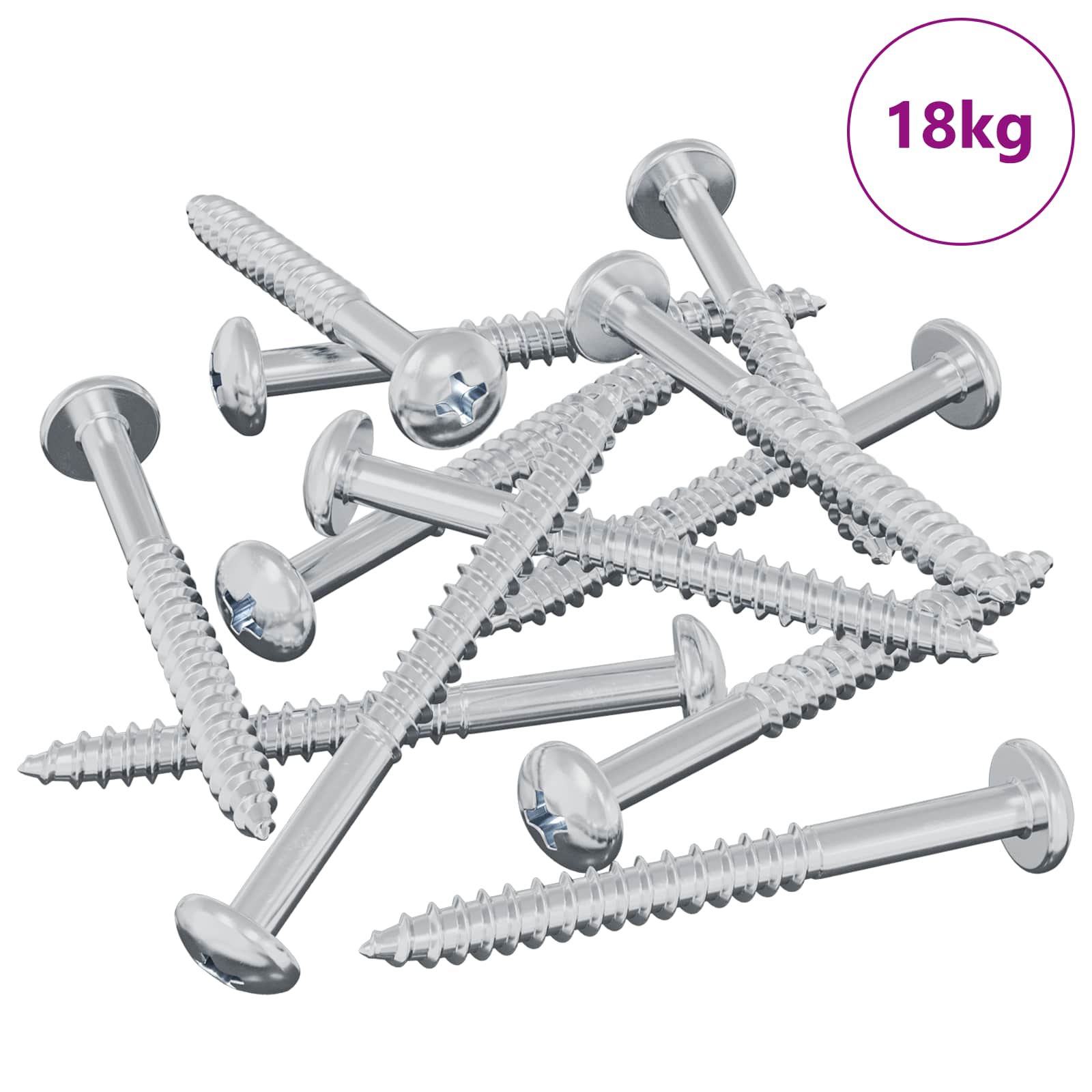 Ξυλοβίδα 3273 pcs Ασημί 9,8 x 53 mm Ατσάλι