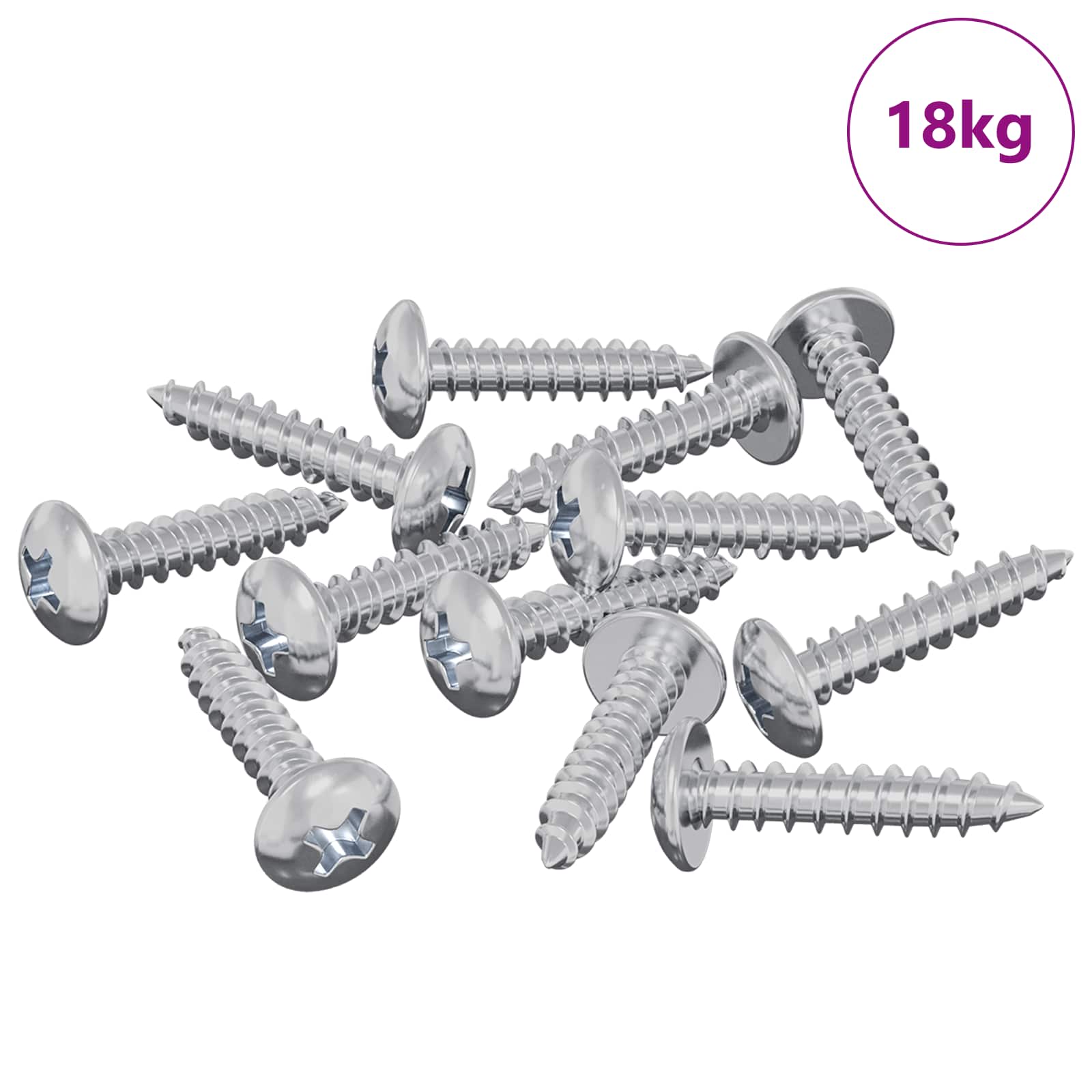 Ξυλοβίδες 10976 pcs Ασημί Ατσάλι - Pakobazaar