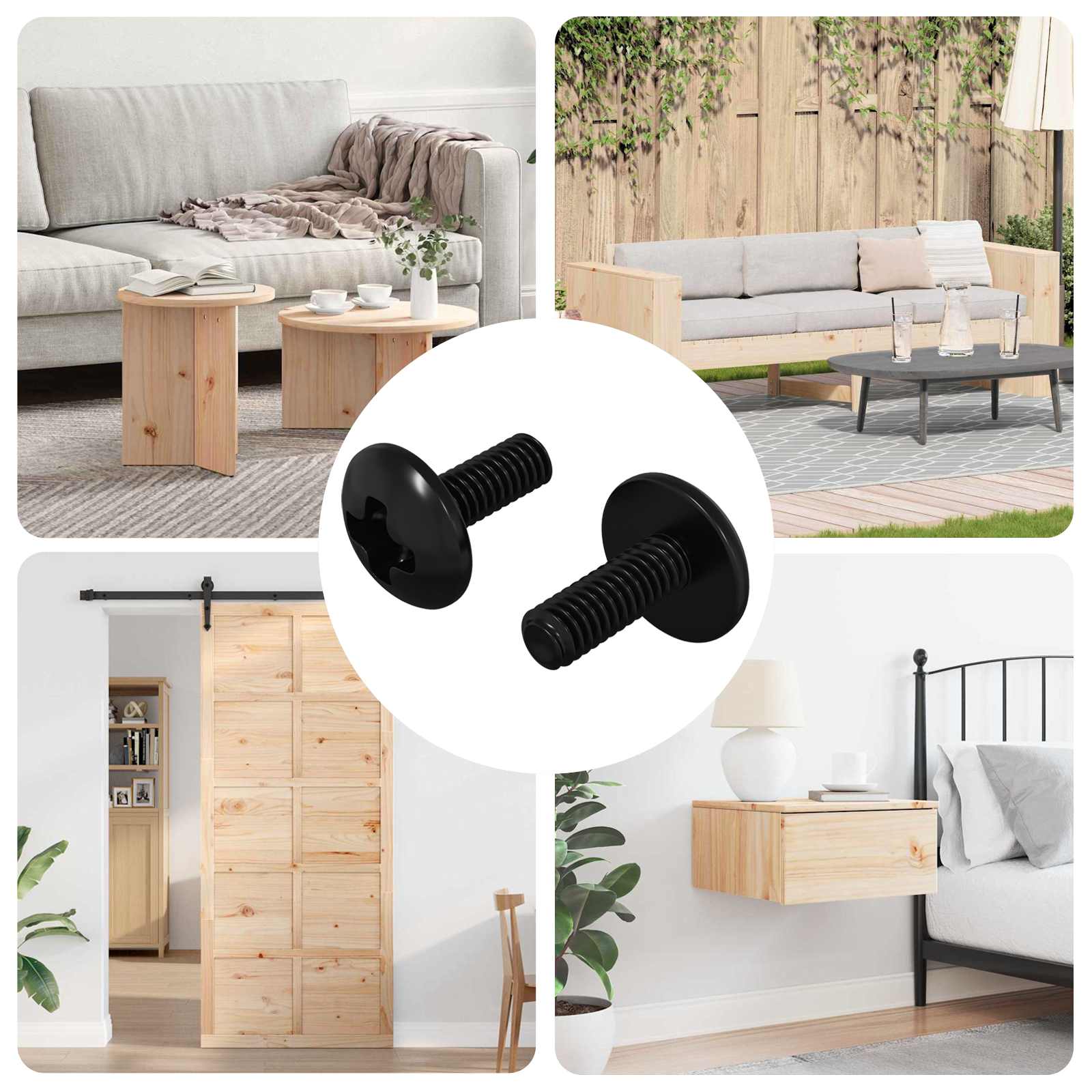 Σκουριά Σακούλας 2 pcs Μαύρο M4 x 10 χλστ Ατσάλι - Pakobazaar